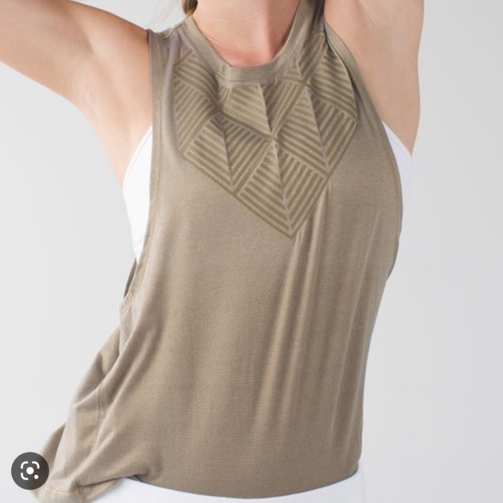 Olive green with gold reflection tank